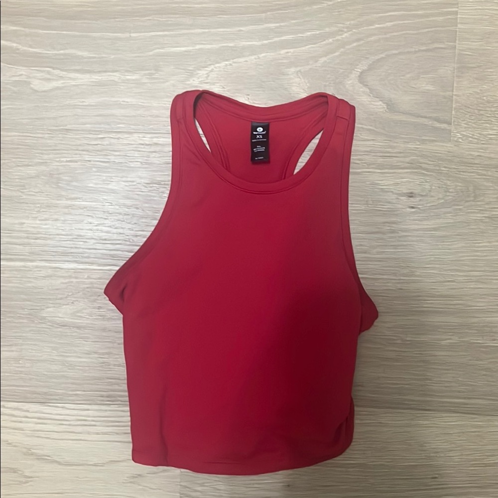 Yogalicious Red Sleeveless Crop Tank Top